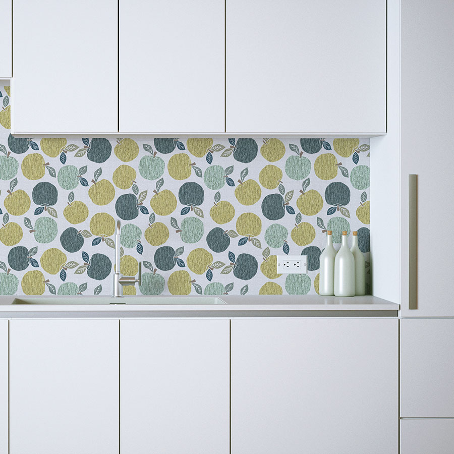 Apples Seamless Pattern P2091 Digitally Printed on Wallpaper