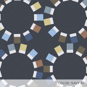 Paint Chip Wheel Seamless Pattern P1948 in Navy