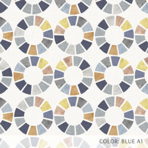 Color Wheel Chip Seamless Pattern P1956 in Blue
