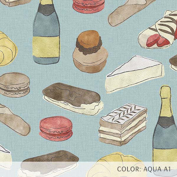 Watercolor French Pastries Pattern P948