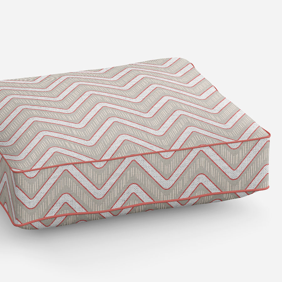 Neon Chevron Pattern P210 in Pink on Cushion
