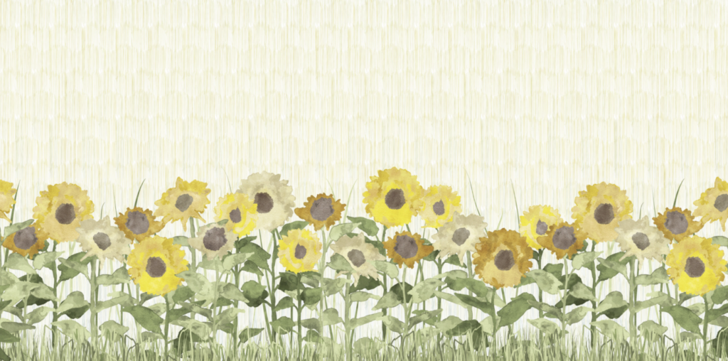 Design Pool pattern with sunflowers against a textured background.