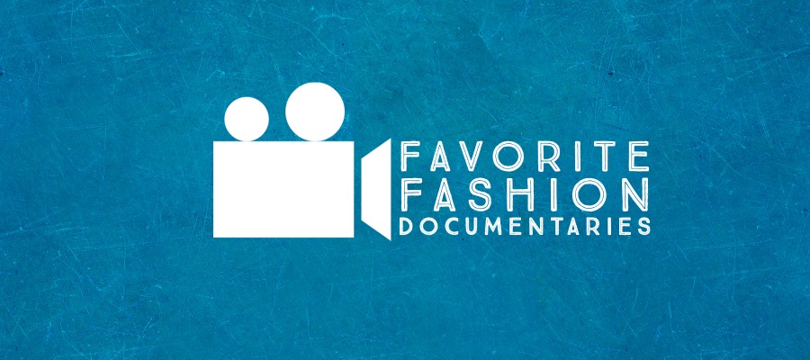 Illustration of movie camera with words favorite fashion documentaries