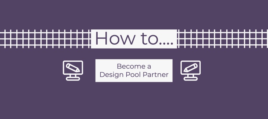 Purple background with two simple icons of computer screens