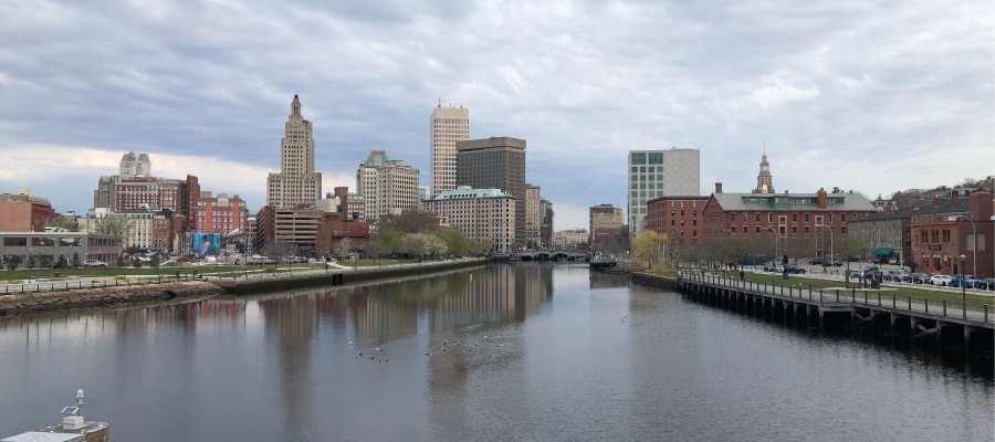 View of Providence from the river.|View of the Providence