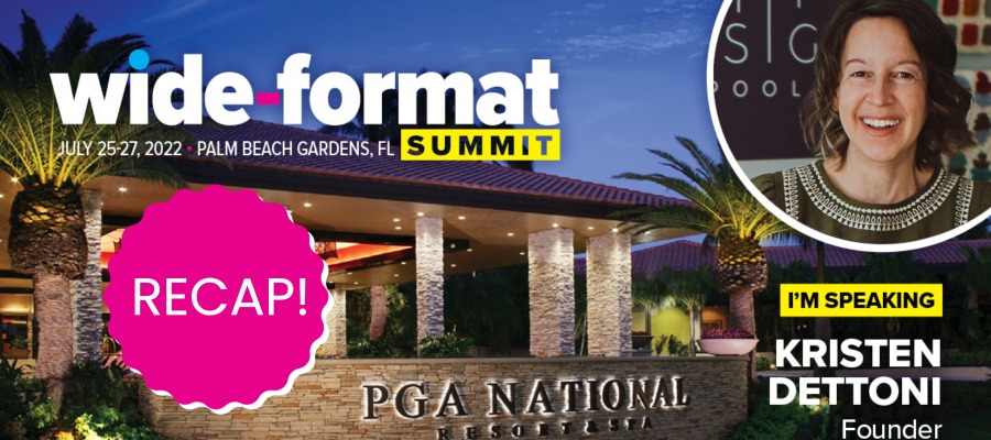Promotional image for Wide-format Summit July 25-27