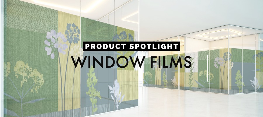 Large room with decorative window films