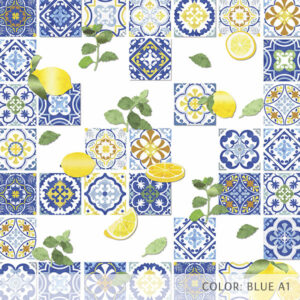 P1626a Mediterranean Lemons in Blue