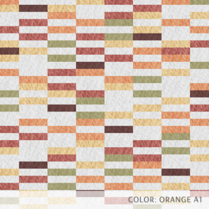 Pieced Quilt Pattern P2121 in Orange