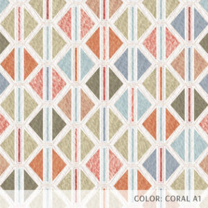 Diamond Quilt Pattern P2123 in Coral