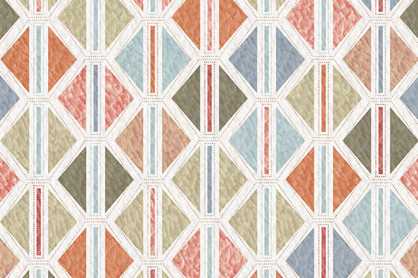 Diamond Quilt Pattern P2123 in Coral