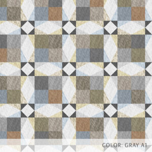 Block Quilt Pattern P2127 in Gray