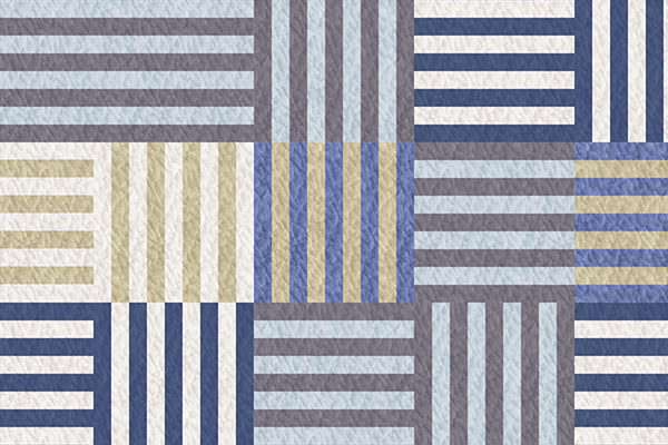 Licensable Design - Plaid Quilt Pattern P2130 in Blue