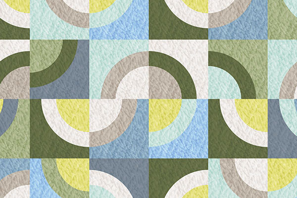 Seamless Textures for Mapping and Rendering - P2124 Quarter Circle Quilt