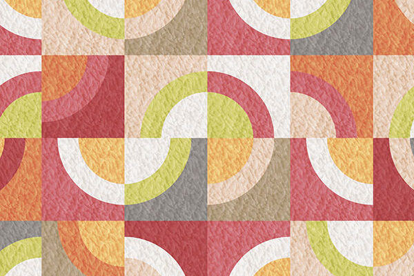 Seamless Textures for Mapping and Rendering - P2124 Quarter Circle Quilt