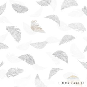 Shadow Feather Seamless Pattern P2214 in Gray