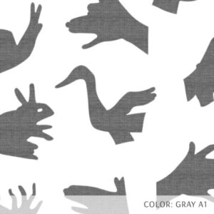 Shadow Puppets Seamless Pattern P2215 in Gray