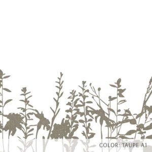 Silhouette Garden Seamless Pattern P2219 in Taupe