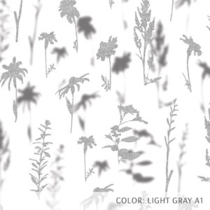 Drop Shadow Garden Seamless Pattern P2221 in Light Gray