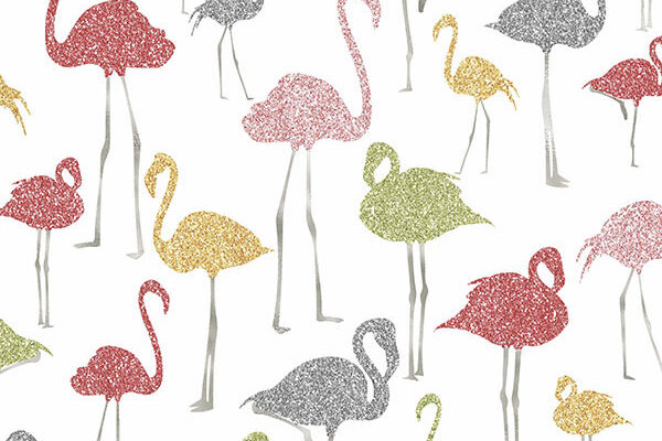 Sparkle Flamingo Seamless Pattern P2256 in Pink