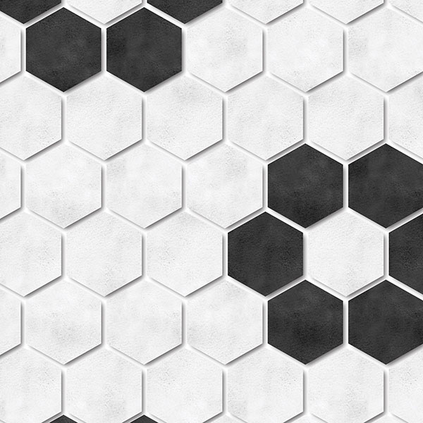 Hexagon Flower Tile P2229a1 Black Mapping