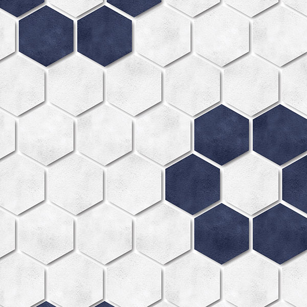 Hexagon Flower Tile P2229a2 Blue Mapping