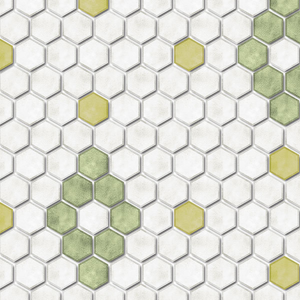 Hexagon Diamond Tile P2234a3 Green Mapping