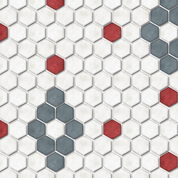 Hexagon Diamond Tile P2234a5 Red Mapping