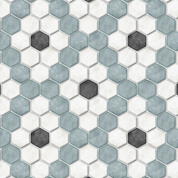 Hexagon Diamond Dot Tile P2237a1 Aqua Mapping