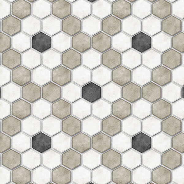 Hexagon Diamond Dot Tile P2237a3 Brown Mapping