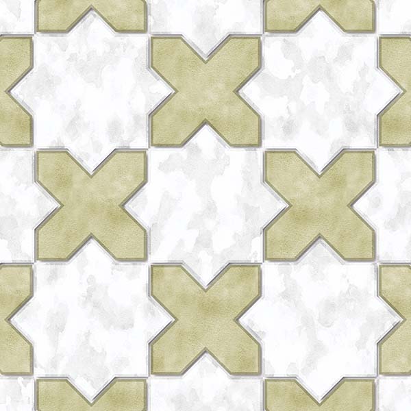Moroccan Tile P2238a4 Green Mapping