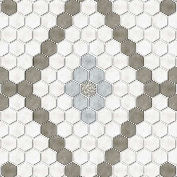Hexagon Double Diamond Tile P2242a2 Brown Mapping