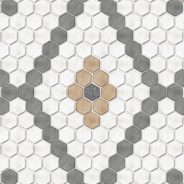 Hexagon Double Diamond Tile P2242a3 Gray Mapping