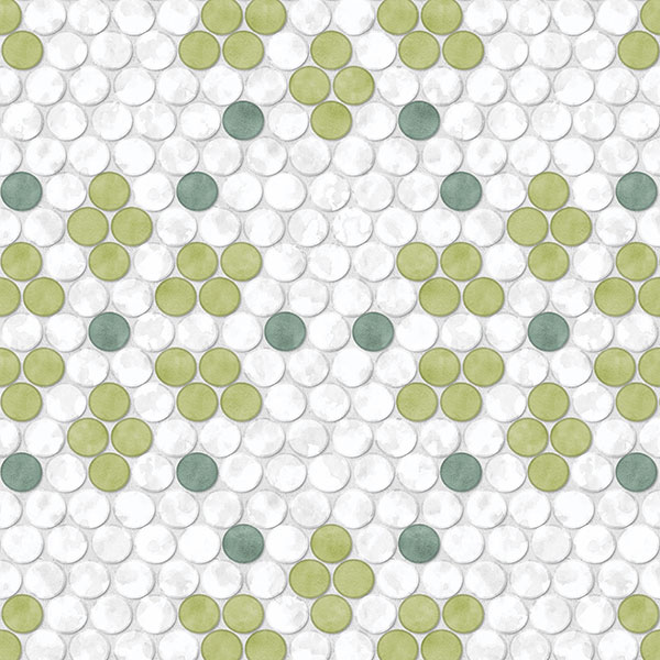 Snowflake Penny Tile P2243a2 Green Mapping