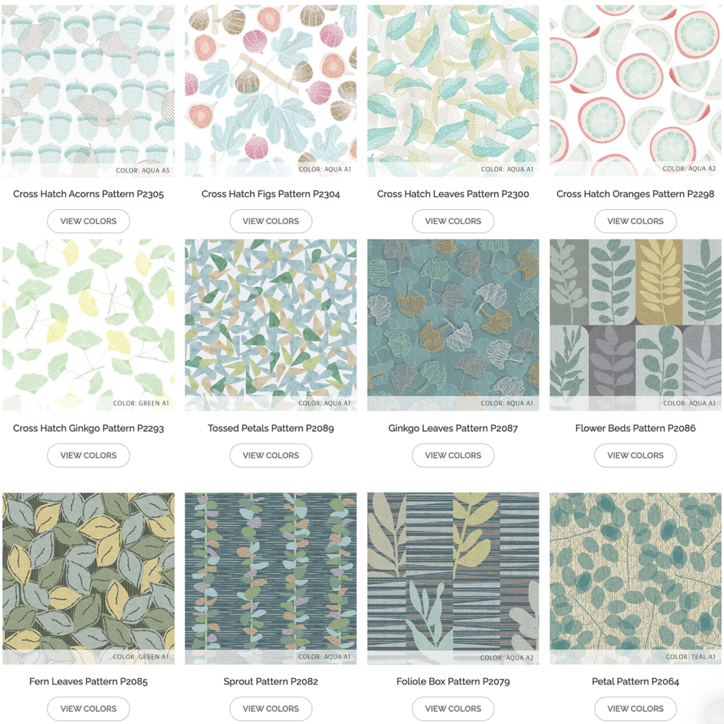 A screenshot of the Design Pool library searching for aqua.