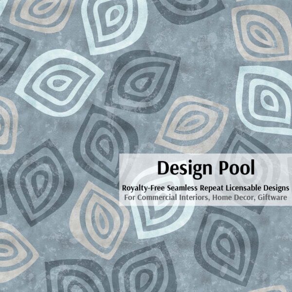 DesignPool_P1038a1_Stylized Tossed Leaves_Aqua