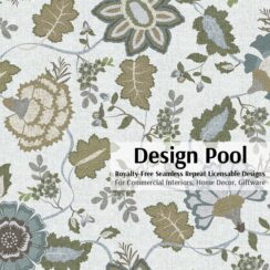 DesignPool_P1201a3_Floral Tapestry_Aqua