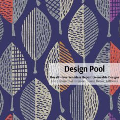 DesignPool_P1202a3_Wood Cut Leaves_Blue