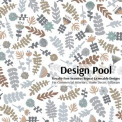 DesignPool_P1613b1_Tossed Cut Paper Flowers_Gray