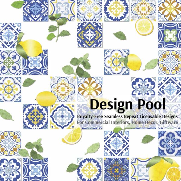 DesignPool_P1626a1_Mediterranean Lemons_Blue