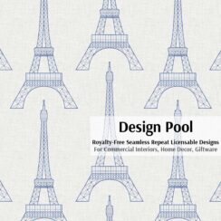 DesignPool_P1695a3_Eiffel Tower_Blue