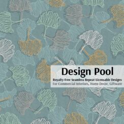 DesignPool_P2087a1_Ginkgo Leaves_Aqua