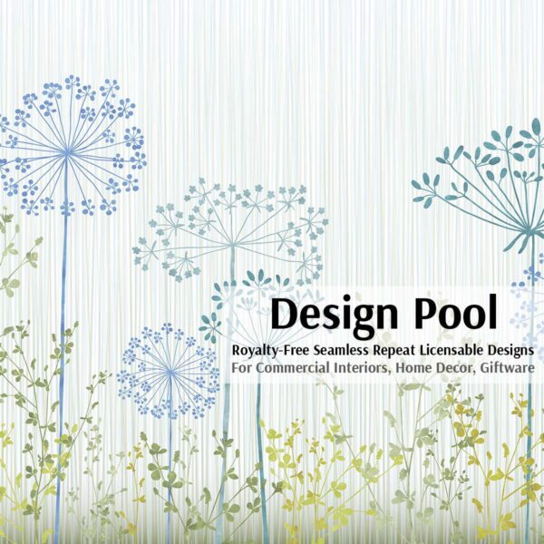 DesignPool_P2114a1_Dandelions and Sprigs_Aqua