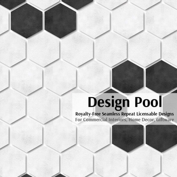 DesignPool_P2229a1_Hexagon Flower Tile_Black