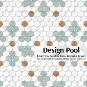 DesignPool_P2243a1_Snowflake Penny Tile_Aqua