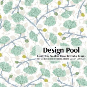 DesignPool_P239a1_Ginkgo Flowers_Aqua