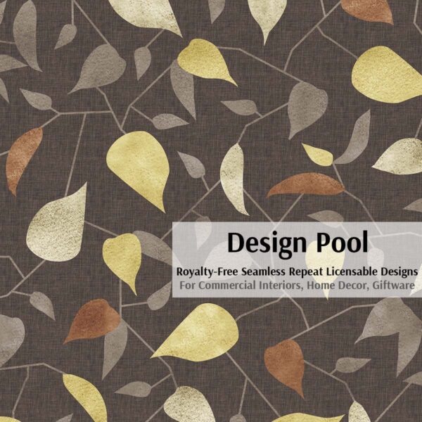 DesignPool_P328a1_Geometric Tossed Leaves_Brown