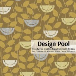 DesignPool_P330a4_Geometric Floral with Leaves_Yellow