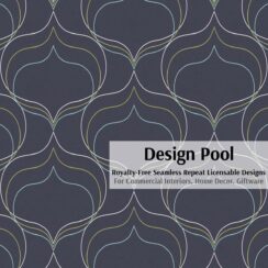 DesignPool_P375b3_Tri-Linear Ogee_Blue
