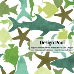 DesignPool_P530a4_Watercolor Sea Life_Teal